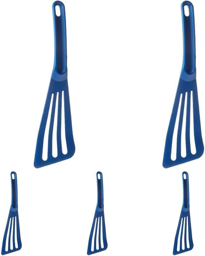 Mercer Culinary Hell's Tools Hi-Heat Slotted Spatula, 12 Inch x 3.5 Inch, Blue (Pack of 5)