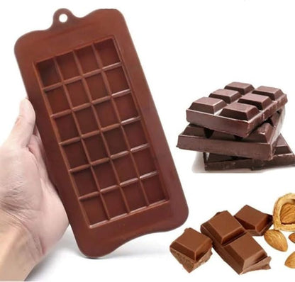 Silicone Break-Apart Chocolate, Food Grade Non-Stick Protein and Energy Bar Mold (Chocolate Bar Mold Set of 4)