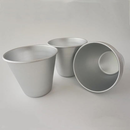 6 PCS Tart Pan Set, Aluminum Popover Pans, Individual Yorkshire Pudding Cup Molds, Deep Round Dish for Egg Tart, Muffin, Cupcake (3.58x 2.28x 3.15 Inch)