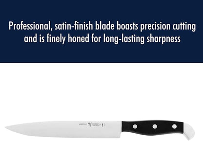 HENCKELS Statement Razor-Sharp 8-inch Slicing Knife, German Engineered Informed by 100+ Years of Mastery, Black/Stainless Steel
