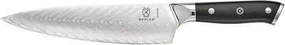 Mercer Culinary M13780 Premium Grade Super Steel, 8-Inch Chef's Knife w/Leaf Pattern Blade, G10 Handle