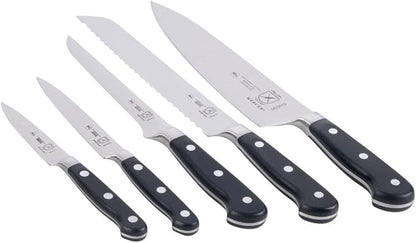 Mercer Culinary - M23505 Renaissance Forged Knife Block Set, 6-Piece, Wood Block with Tempered Glass