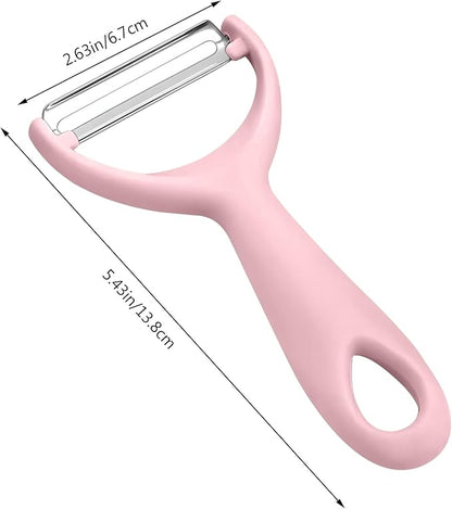 Apple Peeler:Pear Fruit Vegetable Peeler,Manual peeler for Peeling Apples, Pears, Cucumber;Garlic Carrot Potato Cheese Zester Grater, Essential Kitchen Tool(2-Pack) (pink)