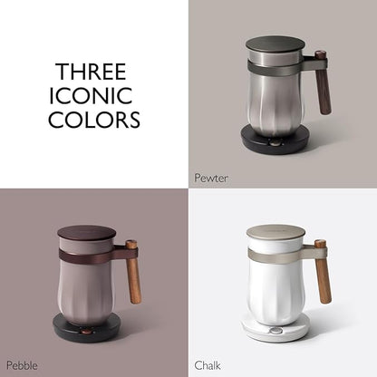 Hotel Chocolat Hot & Cold Drinking Chocolate System - The ALL-NEW Velvetiser from Kit includes hot chocolate maker, 10 serving taster box, mug and glass - Pewter Edition