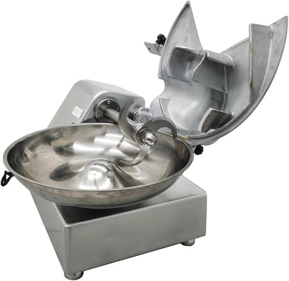 110V 8L Meat Vegetable Food Chopper Processor, Prep Food Processor, 750W Food Chopper with Partially Open Pot, Commercial Stainless Steel Blade Electric Shredder