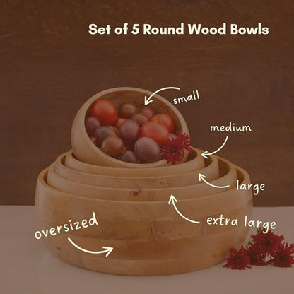 Extra Large Salad Bowl, 17" Wide, Big Serving Dish for Salad, Pasta, Cut Fruit, Party, Catering, Wedding, Restaurant, Kitchen Countertop Fruit Bowl, Farmhouse Style, Mango Wood