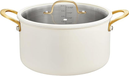 BEZIA 6 QT Stainless Steel Stockpot with Lid, Casserole with Lid, Soup Pot with Sturdy Handle, Even Heat Distribution, Induction Cooking Pot for All Stoves, Ideal for Soups & Stews