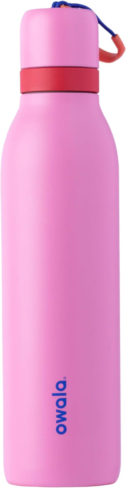 Owala FreeSip Twist Insulated Stainless Steel Water Bottle with Straw for Sports and Travel, BPA-Free, 24-oz, Fruit Punch