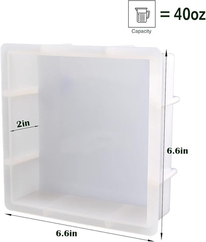 Square Silicone Molds for Resin Casting - Large, Deep Molds for Flowers & Insect Specimens - DIY Resin Art Gifts & Home Decoration (6.6'' x 2'')