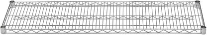 Shelving Inc. 14" d x 48" w Chrome Wire Shelving with 2 Tier Shelves, Weight Capacity 800lbs Per Shelf