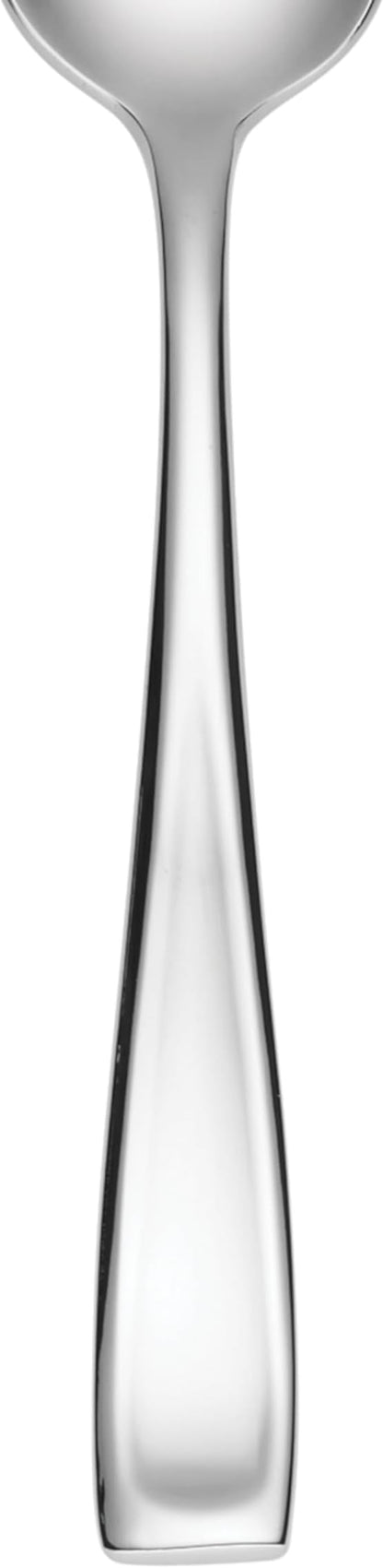 Oneida Silverware Set For 12, Moda 75-Piece Fine Flatware Set with Serving Utensils, Service For 12, 18/10 Stainless Steel, Mirror Finish, Dishwasher Safe, Knives Spoons and Forks Set(Silver 75 Piece)