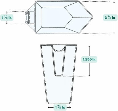 2 Cup (1 Pint | 16 Oz. | 500 mL) Scoop for Measuring Coffee, Pet Food, Grains, Protein, Spices and Other Dry Goods (Pack of 100)