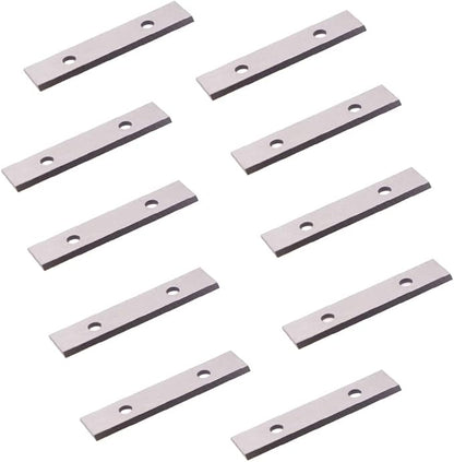 2" (50mm) Paint Scraper Carbide Blades Double-Edged Reversible Replacement Blade (50X12X1.5mm), Pack of 10, Suitable For Most Hand-Held Scrapers By LU&MN