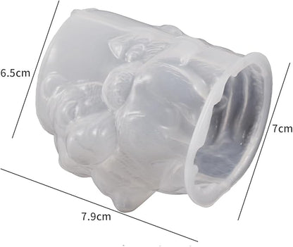 Bear Cylinder Animal Resin Casting Silicone Mold for Home Decor & Candle Making Wave Spiral Mold