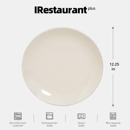 Stoneware Coupe Commercial Grade Dinnerware, Ivory, Plate 12.25", Case of 12