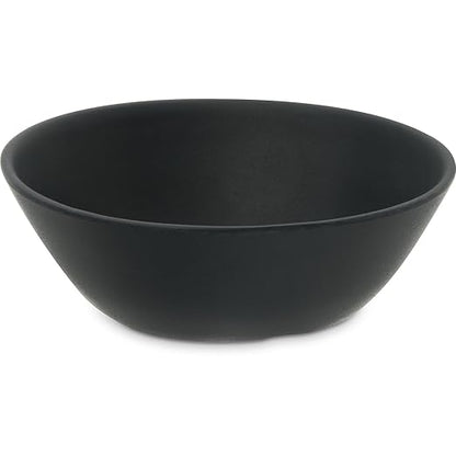 Carlisle FoodService Products Ridge Reusable Plastic Bowl Soup Bowl for Home and Restaurant, Melamine, 8 Ounces, Slate, (Pack of 24)