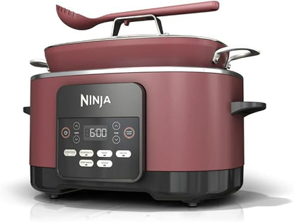 Slow Cooker, Ninja Foodi PRO Possible Cooker, 8.5-Qt, 6-in-1, Saut, Bake, Braise, Steam Functions, Triple Fusion Heat, Nonstick Oven Safe Pot, MC1000WM, Slow Cooker, Cherry Tarte