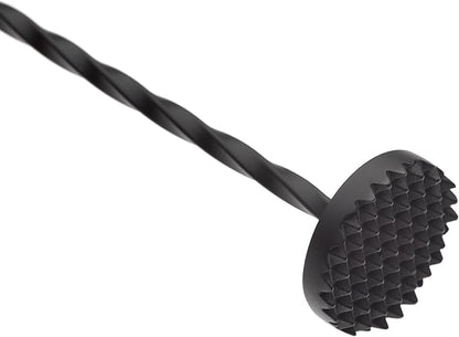 Barfly Muddle Bar Spoon, Muddler 11 13/16" (30 cm), Matte Black