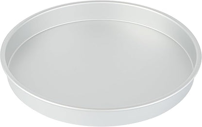 Restaurantware-Met Lux 16 x 2 Inch Straight-Sided Baking Tins, 12 Round Cake Pans - Oven-Ready, Freezable, Anodized Aluminum Round Baking Pans, Greaseproof, For Layer Birthday Cakes