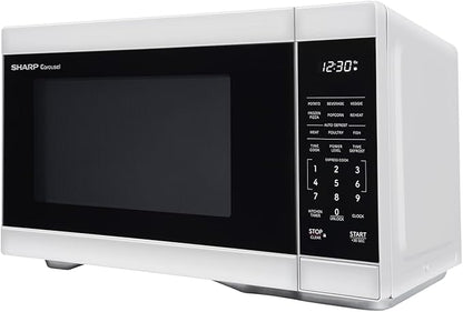 SHARP Countertop Microwave Oven with Removable 12.4" Carousel Turntable, 1000 Watt, 1.1 Cubic Feet, White