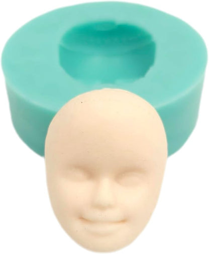 Doll face, princess face Flexible Silicone Molds Kawaii Polymer Clay Resin doll Chocolate mold Fondant NC035