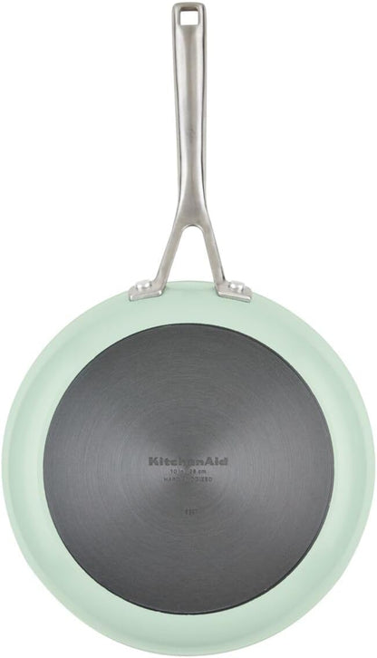 KitchenAid Hard Anodized Ceramic Nonstick Cookware Pots and Pans Set, 9 Piece - Pistachio
