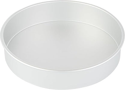 Restaurantware-Met Lux 14 x 3 Inch Straight-Sided Baking Tin, 1 Round Cake Pan - Oven-Ready, Freezable, Anodized Aluminum Round Baking Pan, Greaseproof, For Layer Birthday Cake