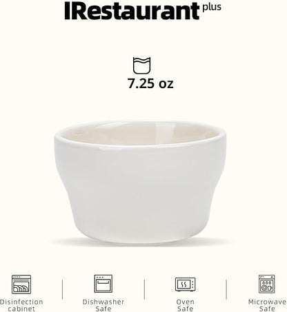 Stoneware Narrow Rim Commercial Grade Dinnerware America White, Bouillon Cup 7.25oz, Case of 36