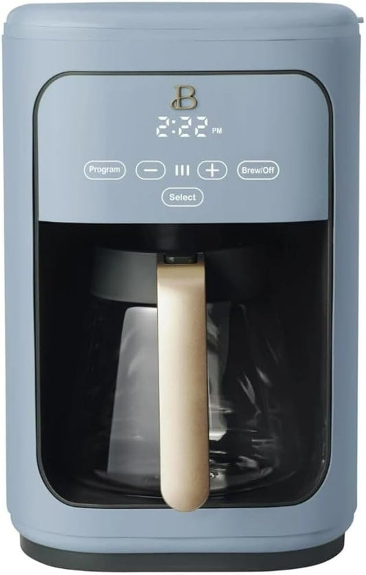Beautiful 14-Cup Programmable Coffee Maker with Touch-Activated Display – Brew Hot Coffee Fast, Keep Warm & Auto-Pause (Cornflower Blue)