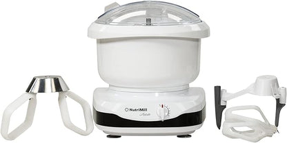 NutriMill Artiste Kitchen Stand Mixer with Baker's Accessory Bundle (Black)