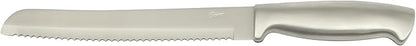 Oster Baldwyn 5-Piece Stainless Steel Knife Block Set with Wood Magnetic Stand – Countertop Display & Knife-Safe Storage