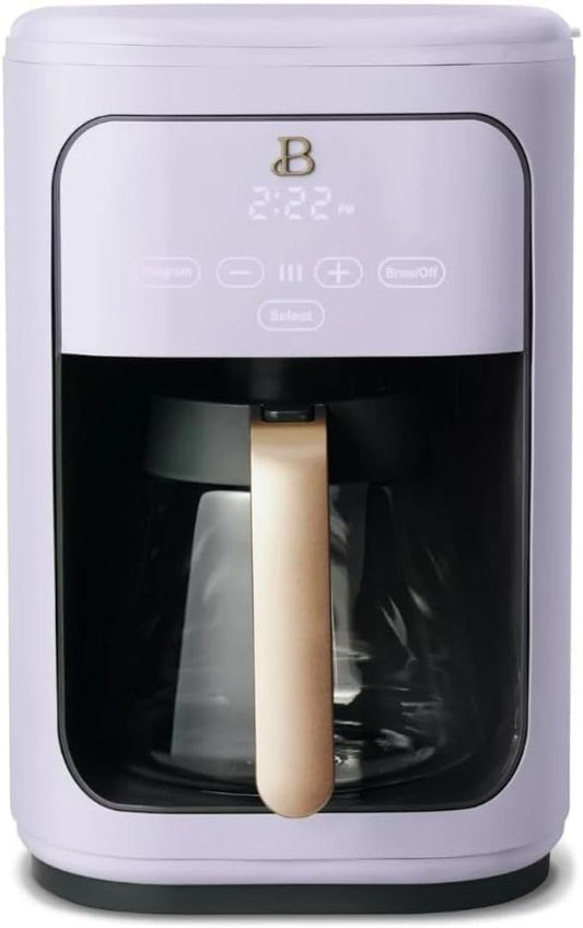 Beautiful 14-Cup Programmable Coffee Maker with Touch-Activated Display – Brew Hot Coffee Fast, Keep Warm & Auto-Pause (Lavender)