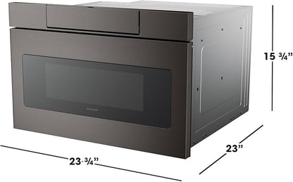 Sharp SMD2470AH 24" Microwave Drawer with 1.2 cu. ft. Capacity in Black Stainless Steel