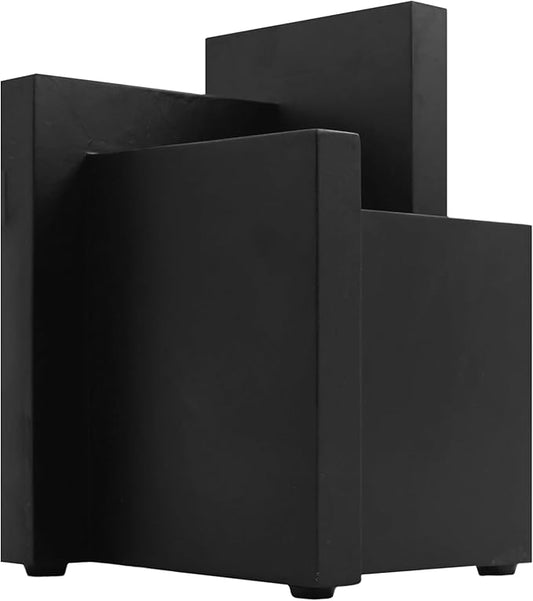 Resafy Black Magnetic Knife Block Knives Display Stable Board Knife Holder Rack Magnetic Stands with Strong Enhanced Magnets on Both Sides Anti-slip Feet