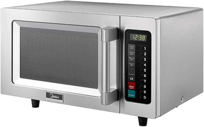 Midea Equipment 1025F1A Countertop Commercial Microwave Oven with Touch Control, 1000W, Stainless Steel.9 CuFt