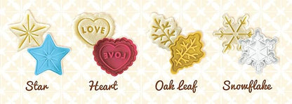 Talisman Designs Plunger Style Pie Crust Cutters, Occassions Design, 4 Piece Set