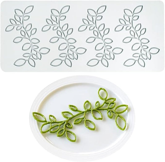 Hollow Leaf Silicone Mold Chocolate Candy 3D Hollow Leaf Candy Mold Food Cooking Meals Decorations Fondant Mold Polymer Clay Molds (Leaf N_8.76x3.72x0.12inch)