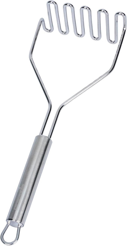 Restaurantware-German Standard Wire Mashers With Ergonomic Handle, 6 Heavy-Duty Potato Mashers - Dishwashable, Durable, Stainless Steel Food Masher, For Avocado, Beans, Sweet Potatoes, And, More