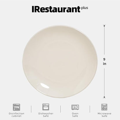Stoneware Coupe Commercial Grade Dinnerware, Ivory, Plate 9", Case of 24