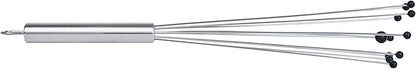 Restaurantware-German Standard 12.6 Inch Ball Whisk, 6 Kitchen Whisks With Silicone Balls - Ergonomic Handle, Dishwashable, Stainless Steel Manual Egg Beater, Durable, For Whisking, Stirring, Mixing