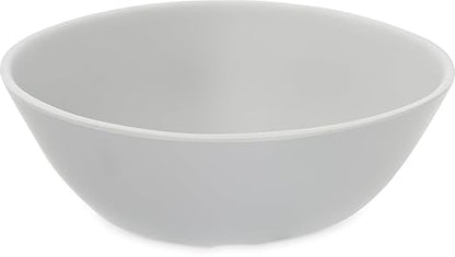 Carlisle FoodService Products Ridge Reusable Plastic Bowl for Home and Restaurant, Melamine, 22 Ounces, Cement, (Pack of 12)