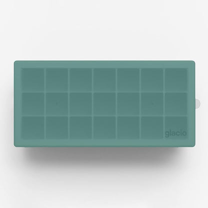 glacio Ice Cube Tray – Small Silicone Molds with Lids, BPA-Free and Flexible for Cocktails and Beverages – Set of 2