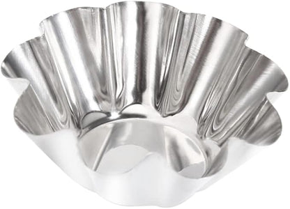 Unomor Pcs Stainless Steel Sauce Dish Egg Tart Tins Egg Tart Shell Baking Pan Puto Molder Filipino Baking Supplies Dish Mini Paper Cups Mold Cake Portuguese s