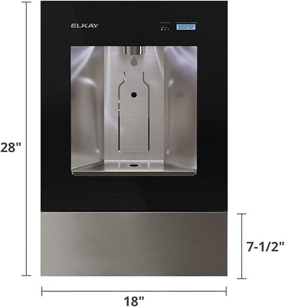 Elkay LBWD00C Liv Recessed Bottle Filling Station with Hands Free Operation and Filter - Midnight
