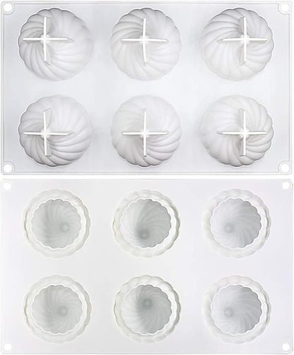 Silicone Molds Baking for Mousse Cake, 3D Baking Molds Dessert Molds for Pastry Truffle Pudding Jelly Cheesecake, Onion Shape, 6-Cavity