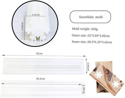 Snowflake Tube Column Silicone Soap Mold Embed Soap Making Supplies Tool Heart Shape Candle Mold Set Soap Mould