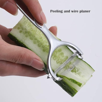 AMOUY Premium Peeler Set - Vegetable,Apple Peelers for Kitchen, Fruit, Carrot, Veggie,Potatoes Peeler,Y-Shaped Stainless Steel Peelers,with Ergonomic Non-Slip Handle & Sharp Blade,Good Sturdy (2PCS)