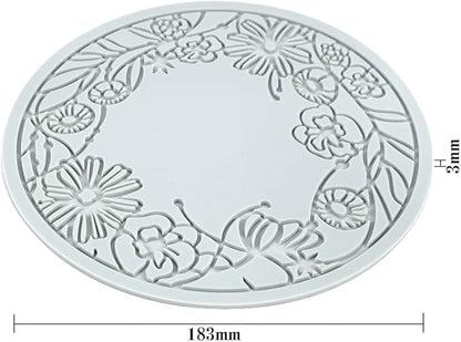 Silicone Molds 3D Hollow Leaf Chocolate Molds Honeycomb Bee Candy Mold Flower Pattern Fondant Mold Cake Topper Sugar Craft Decoration (I_Flower_7.32 * 0.12inch)