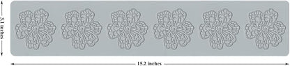 Embossing Lace Fondant Mold, Multi Circle Flowers Lace Mat Wedding, Silicone Molds for Cake Decorating Tool, Cake Lace Molds