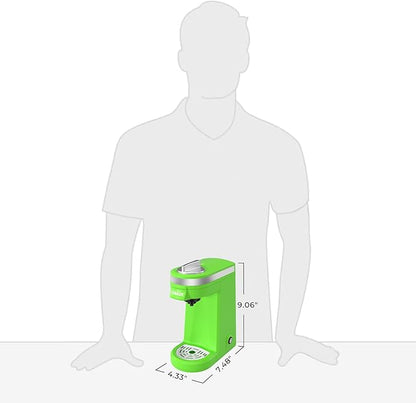 CHULUX Single Serve Coffee Maker, Small Single Cup Coffee Maker for K pod and Ground Coffee, Green